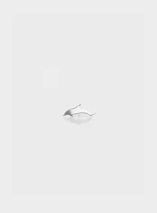 Silver Visions Dolphin Stud, single earring