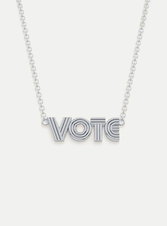 Radiant VOTE Pendant Necklace